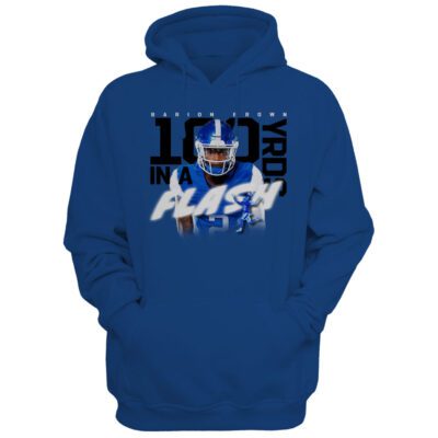 Barion Brown Hooded Sweatshirt "Flash"